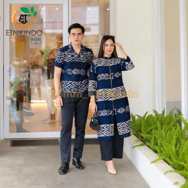 Baju tenun couple pasangan - baju tenun couple
