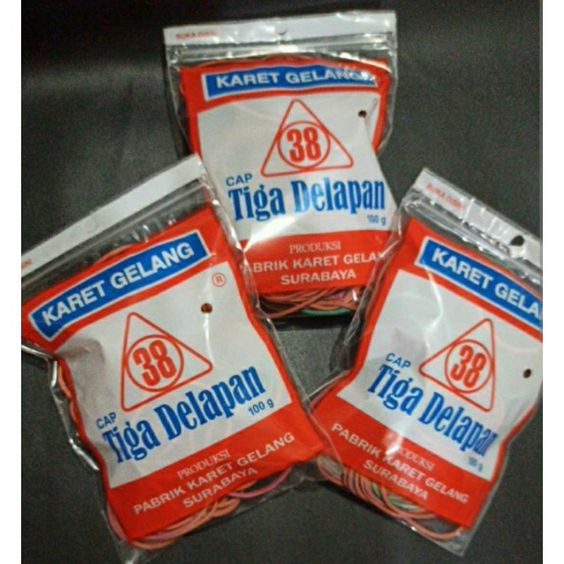 

KARET GELANG CAP TIGA DELAPAN 100 GRAM