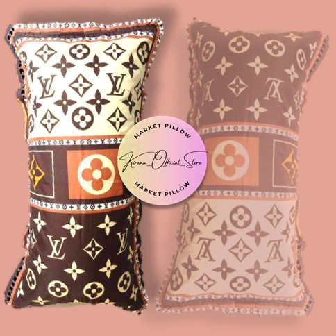 Bantal Cinta Brendis Panjang Jumbo + Sarung motif Lv Murah