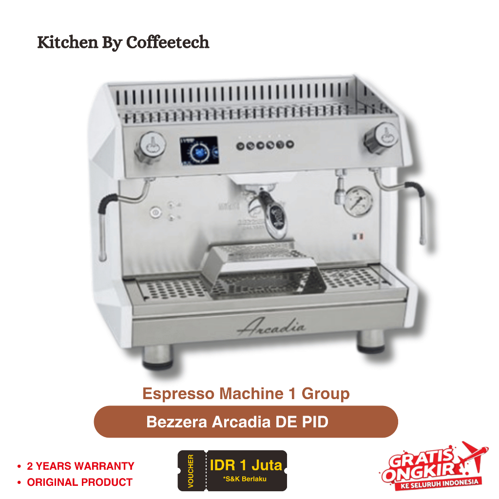 Bezzera Coffee Machine Arcadia DE PID 1 Group - Mesin Kopi Bezzera