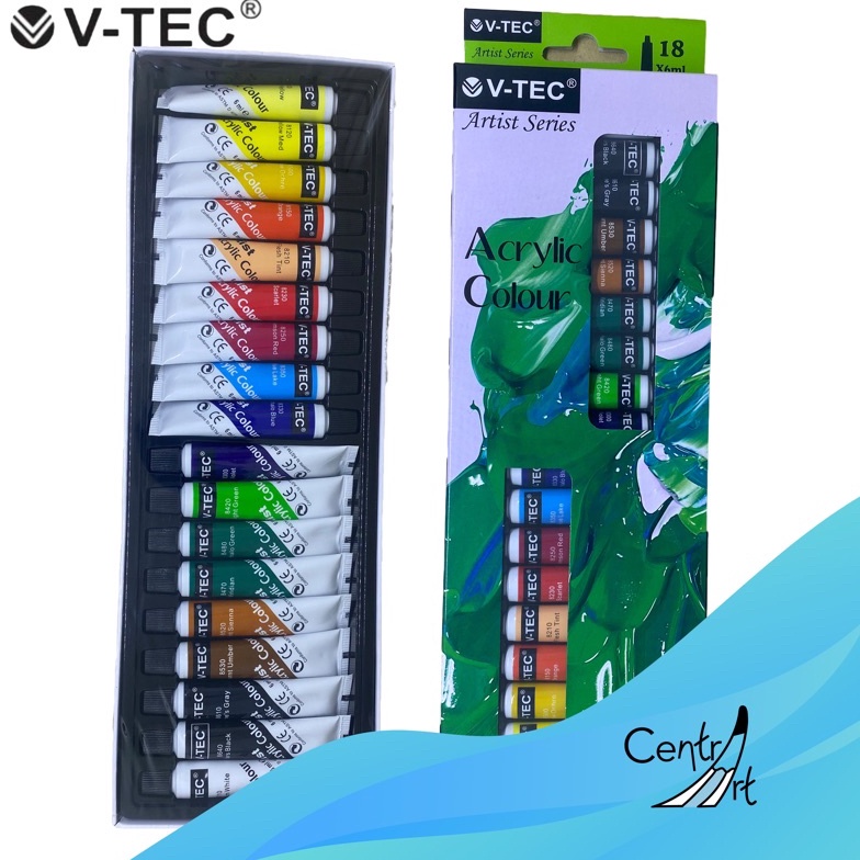 

VTEC acrylic paint cat acrylic 18 warna x 6ml b T1Y8