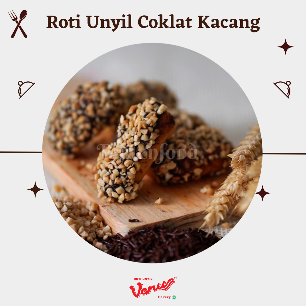 

Roti unyil rasa cokelat kacang enak dan gurih khas bogor asli venus cemilian keluarga teman kopi