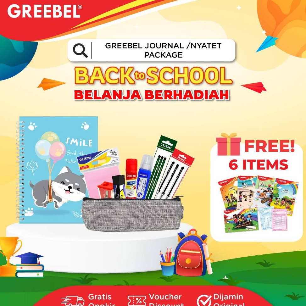 

GREEBEL Paket Journal Nyatet Package Paket alat tulis untuk menyatat dan menjurnal n T8P9