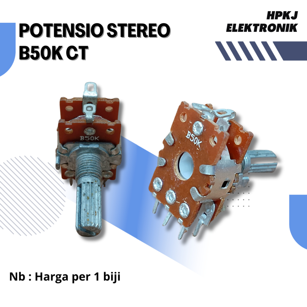 (2pcs) Potensio 50k Stereo APlus Plus CT Potensio Stereo B50K CT