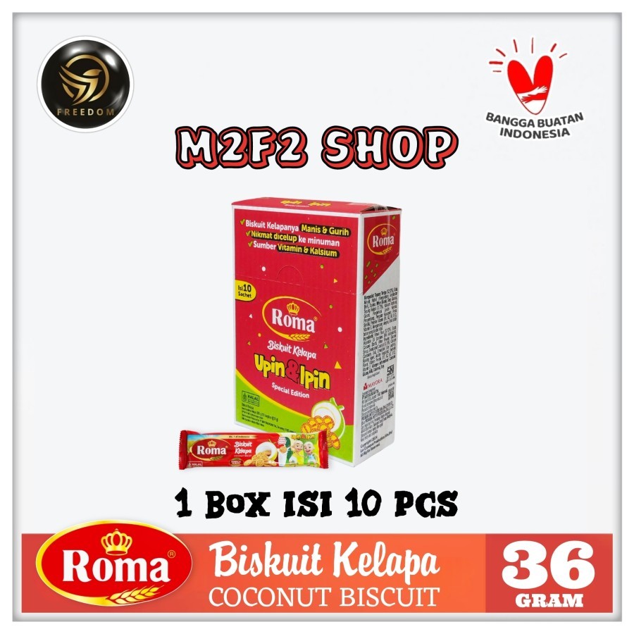 

Roma Biskuit Kelapa | Coconut Biscuit Sachet | MT - 36 gr (Kemasan 1 Box)