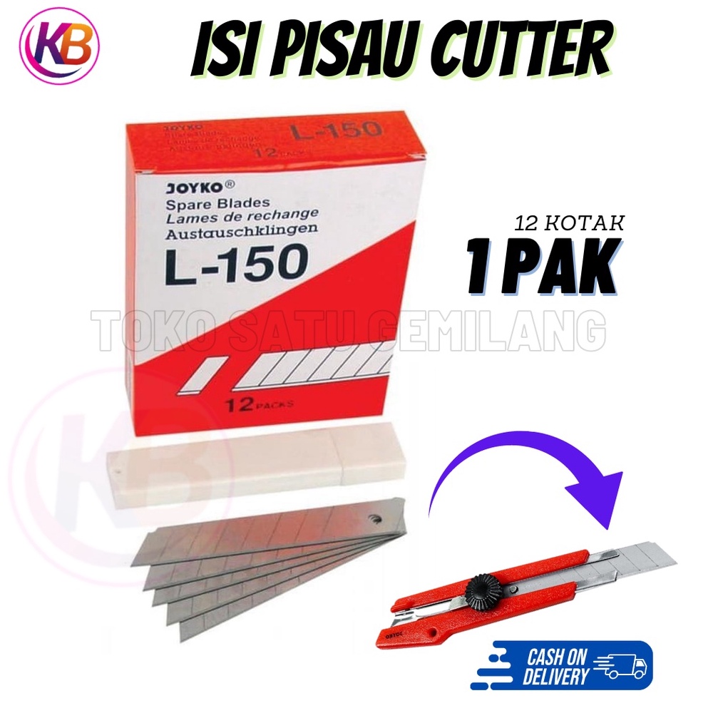 

Isi Cutter Joyko Refil Cutter L15 Joyko 1 Box 12 Kotak Cutter Blead Refil Joyko Toko Gemilang h P8G4