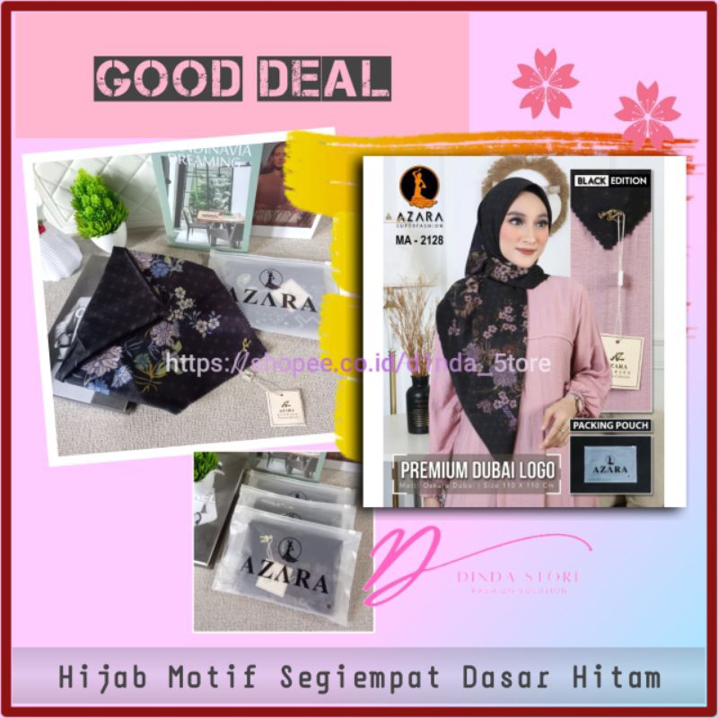 Jilbab Segi Empat Kerudung Motif Hijab Azara Voal Oskara Fashion Muslim Wanita Banjarmasin Lasercut 