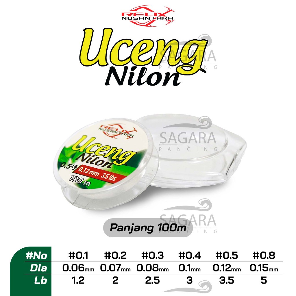 Senar Uceng Nilon Senar Micro Fishing Relix Nusantara Senar Pancing