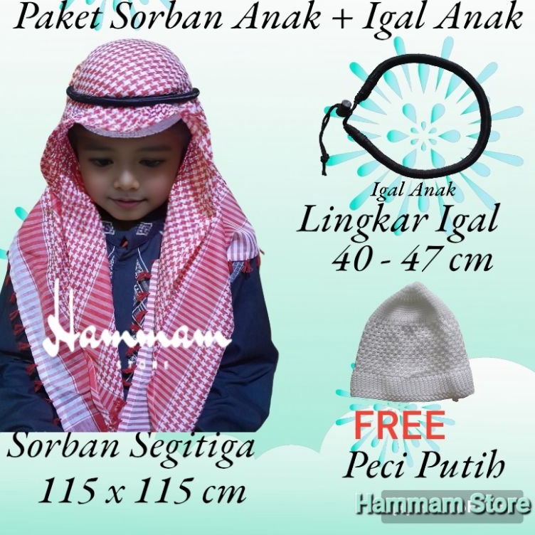 KODE G98L Igal Sorban Anak  Ikat Sorban  Igal Arab  Igal Anak  Igal Bayi