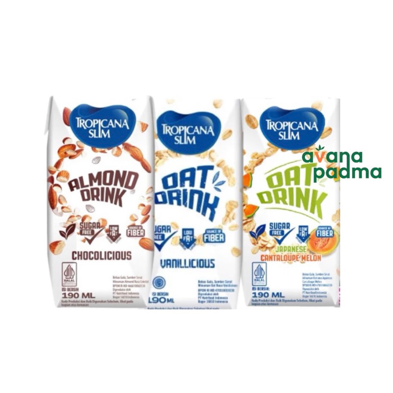 

Tropicana Slim Oat Drink (190ml) (4 Varian Rasa)