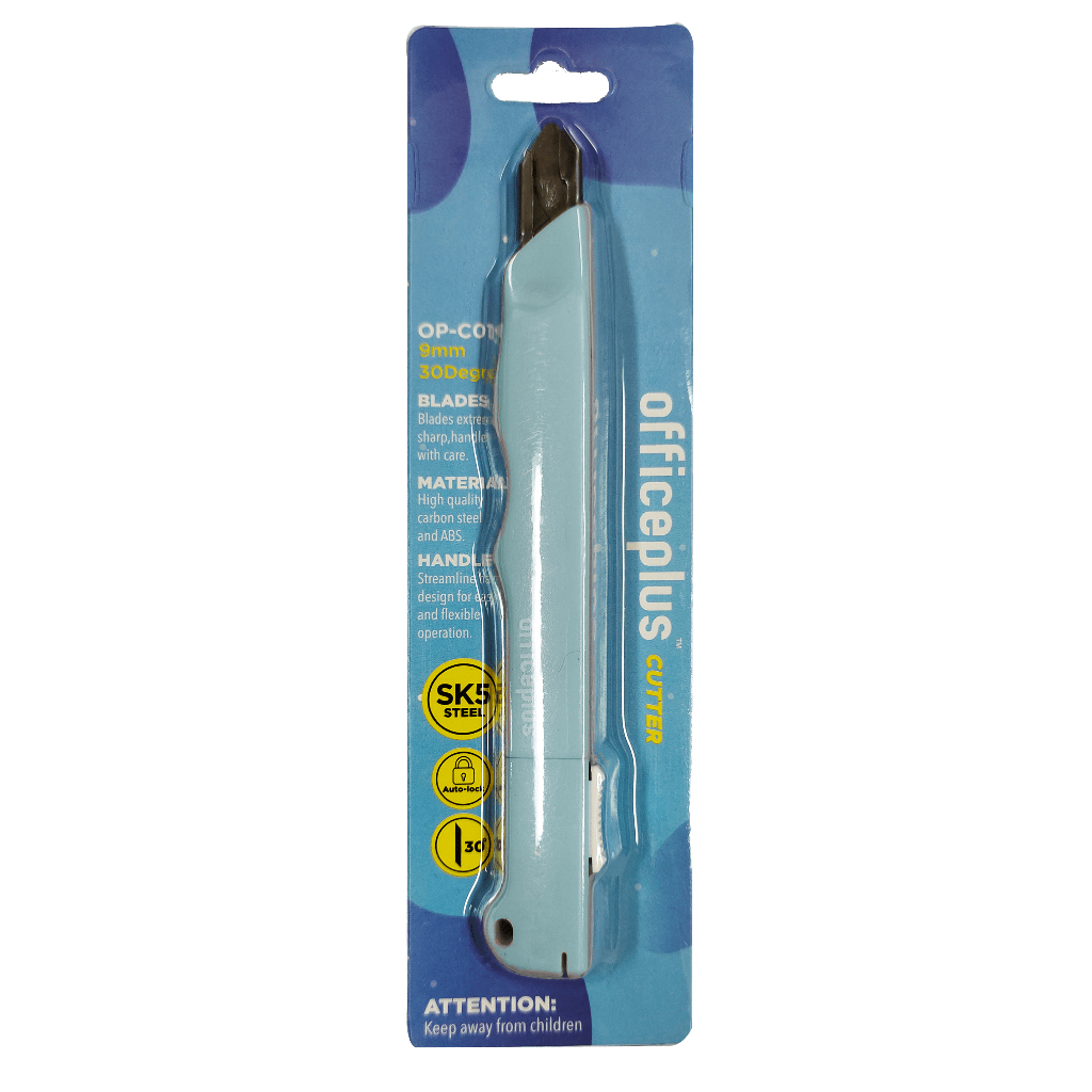 

OFFICE-P CUTTER COMFORT GRIP PLASTIC 9MM 30DGR OP-016 BLUE - GRAMEDIA BSD CITY