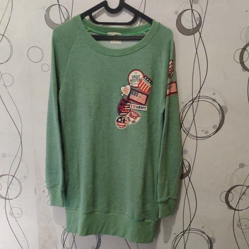 CN brand Gaga warna Sage P 72 LD 88 Tunik