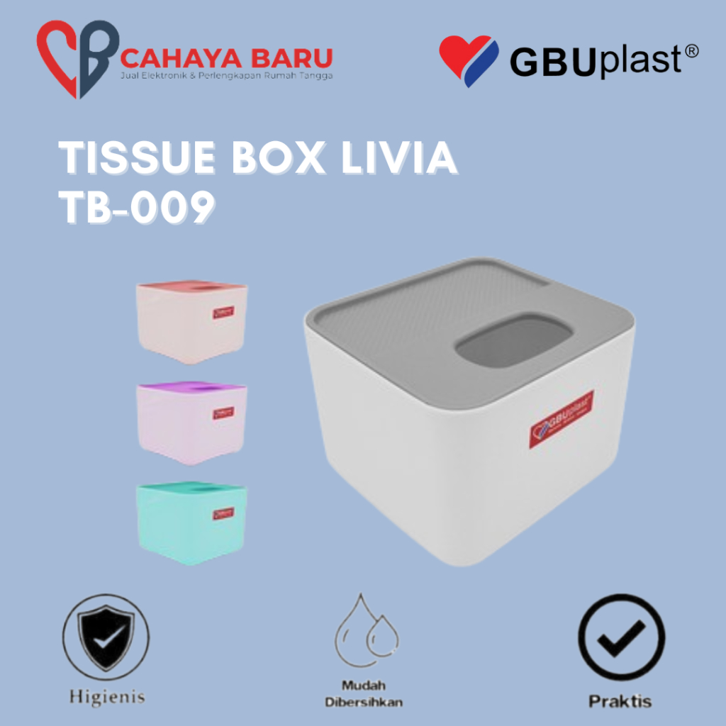 GBU TISSUE BOX LIVIA TB-009