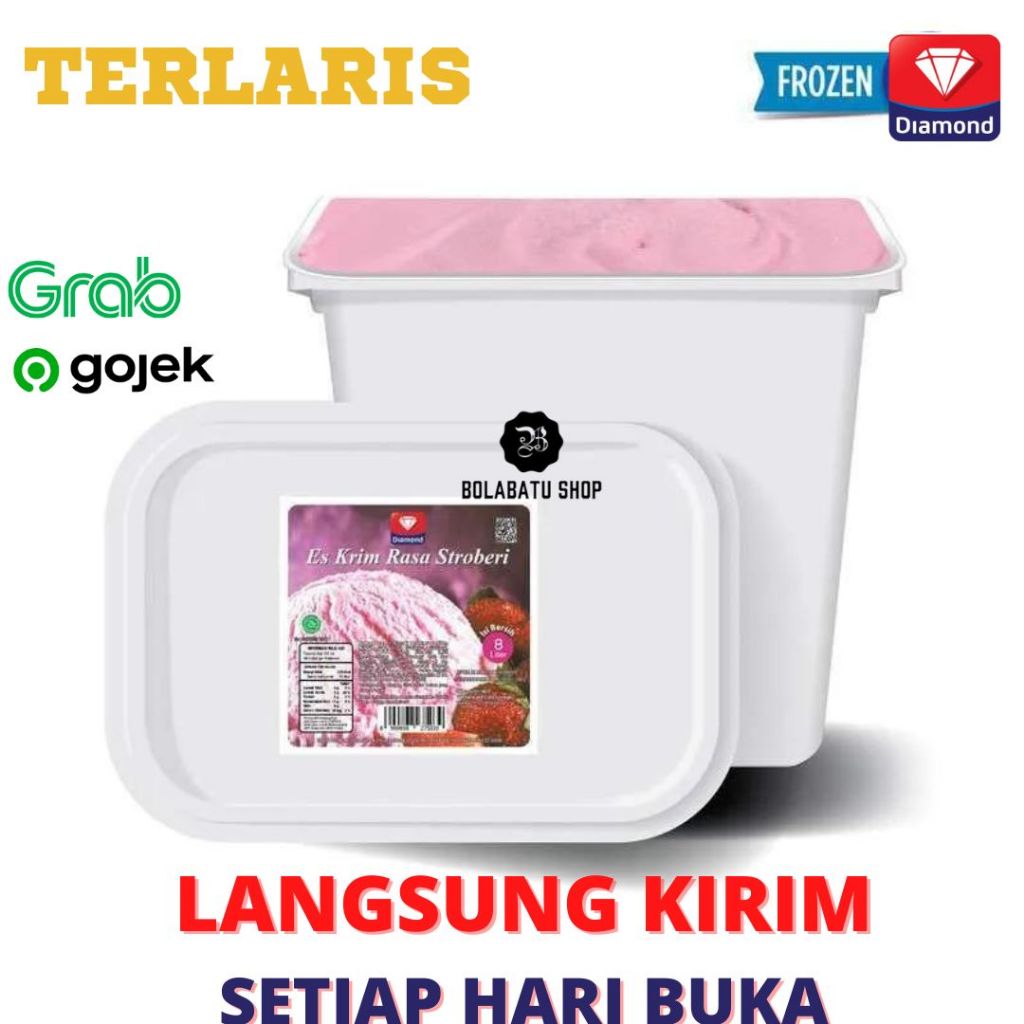 

Es Krim Strawberry 8L Pail Diamond Langsung Kirim Bandung Ice Cream Stroberi Stroberi