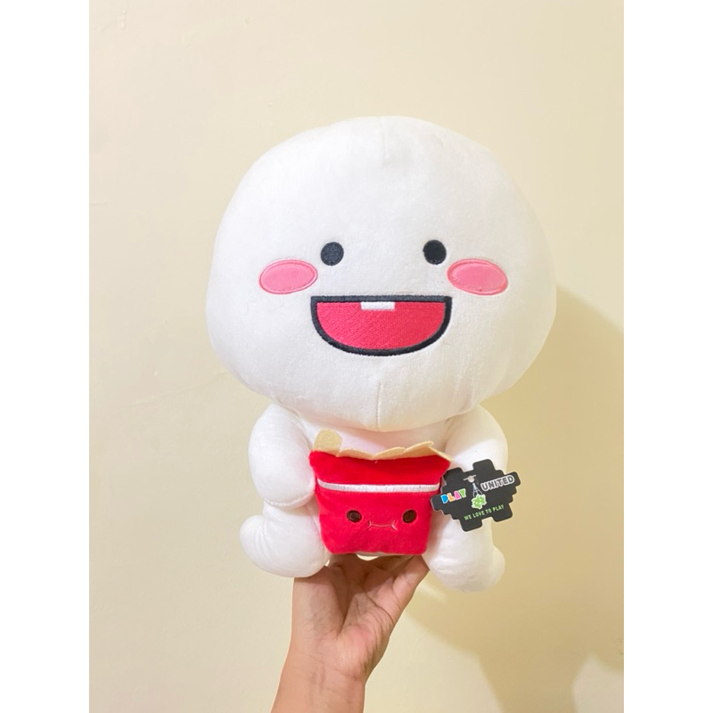 Boneka Karakter Quby Pentol Bawa Kentang Goreng Lucu Size 40cm Original / Boneka Quby / Boneka Stick