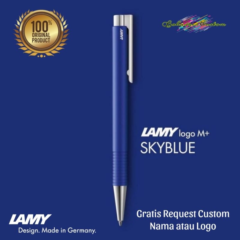 

PULPEN ORIGINAL LAMY ORIGINAL PEN MADE IN GERMANY LOGO M+ BLUE SKY BALLPOINT PEN GRATIS REQUEST CUSTOM NAMA ANDA ATAU LOGO ANDA COCOK UNTUK PEMAKAIAN PRIBADI ATAU UNTUK HADIAH SPESIAL MERCHANDISE PROMOSI ANDA