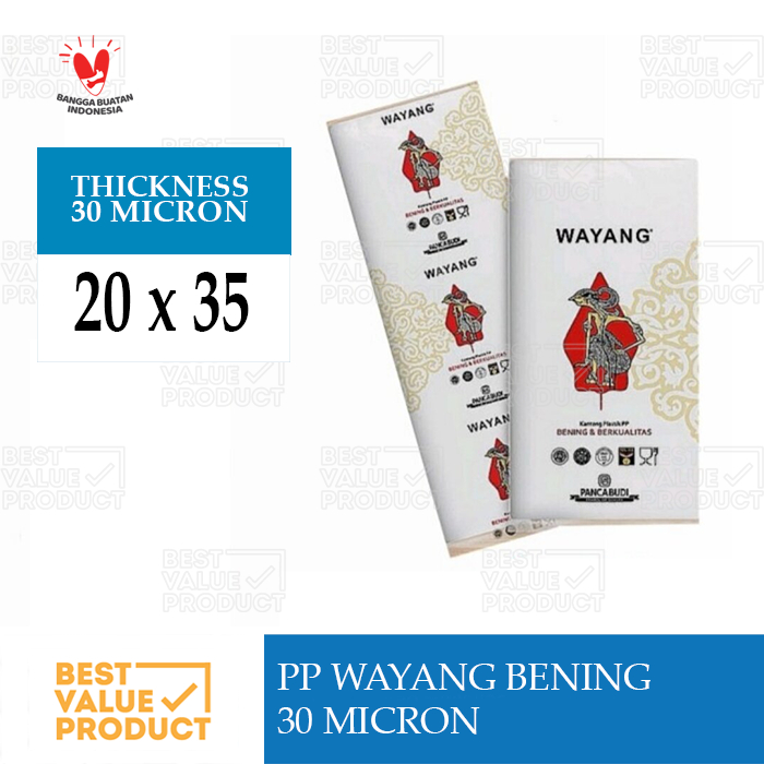 Plastik PP Bening 20x35 / PP Wayang Uk 20 x 35