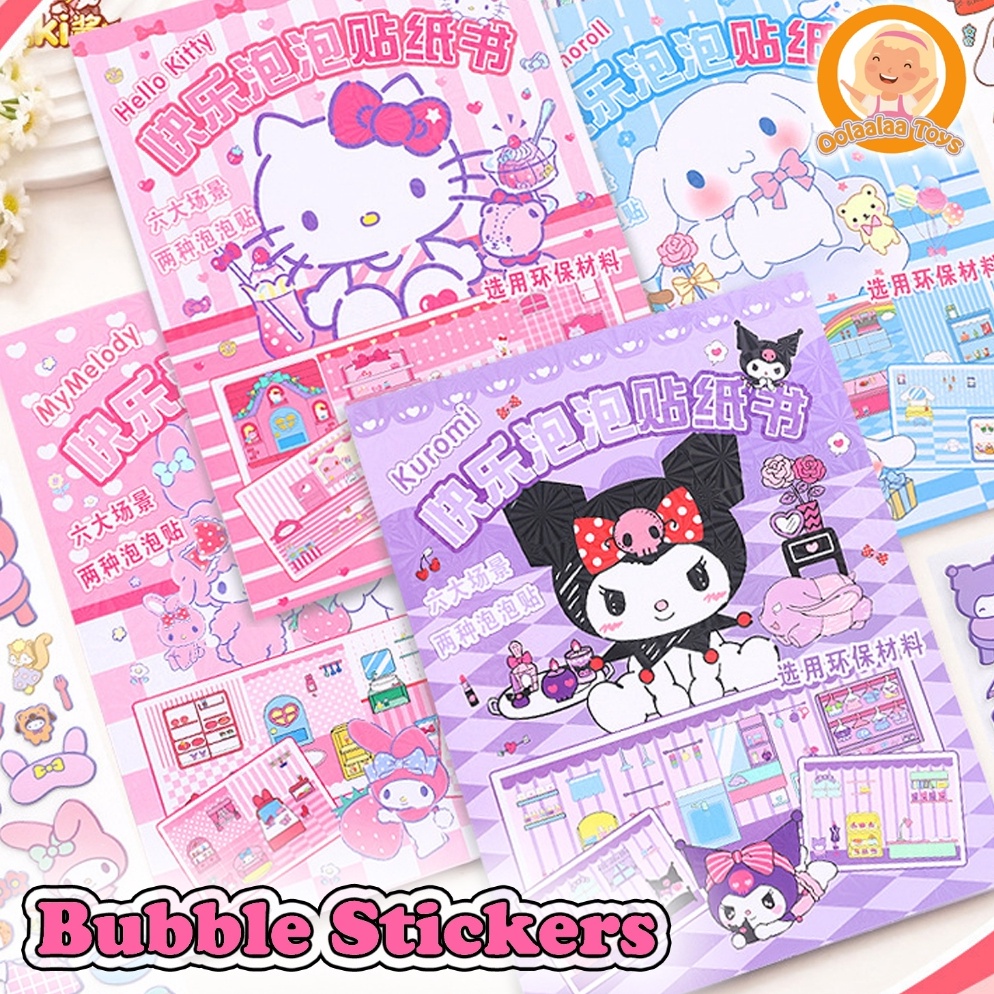 

Khusus hari ini Buku Sticker Lucu Jumbo Bubble 3D Sticker Book Viral Quiet Book Kuromi My Melody Hello Kitty Cinnamoroll