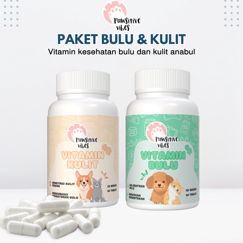 KODE F32Y PAKET VITAMIN BULU  KULIT  Vitamin Kesehatan Kulit Bulu Anabul  Paket Vitamin Anjing Kucin