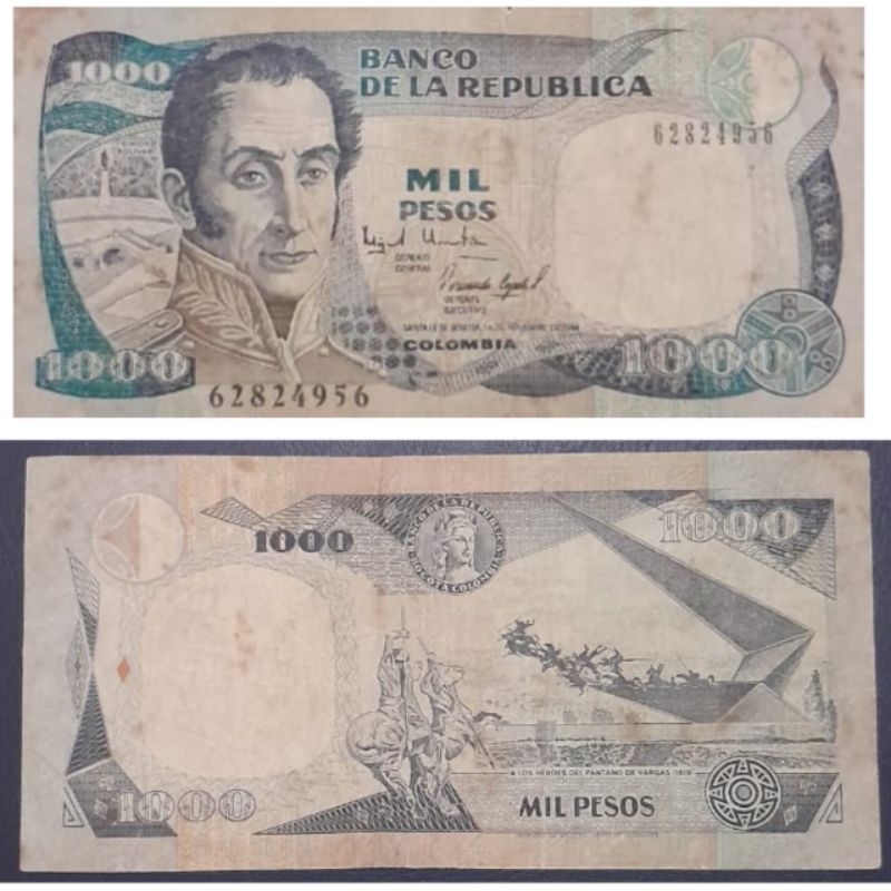 #Super Murah Lebay Uang Negara Colombia 100 Peso 1994 Kondisi Kertas Utuh Original 100% Renyah