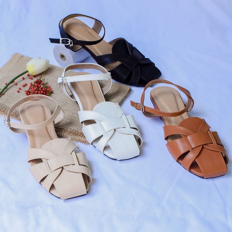PROMO FLASH SALE Sandal wanita korean style hak 2cm aurel