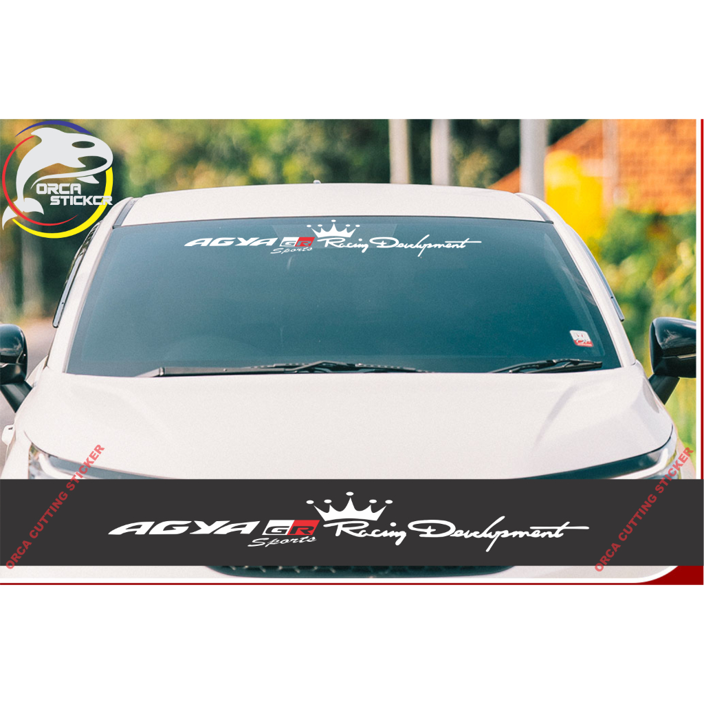 sticker variasi kaca depan mobil toyota AGYA GR universal,untk mobil AGYA GR model terbaru