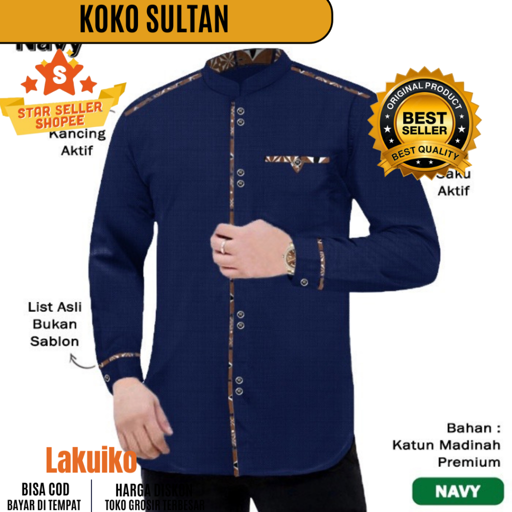 Promo Baju Koko SULTAN  - Koko Muslim Sultan Lengan Panjang