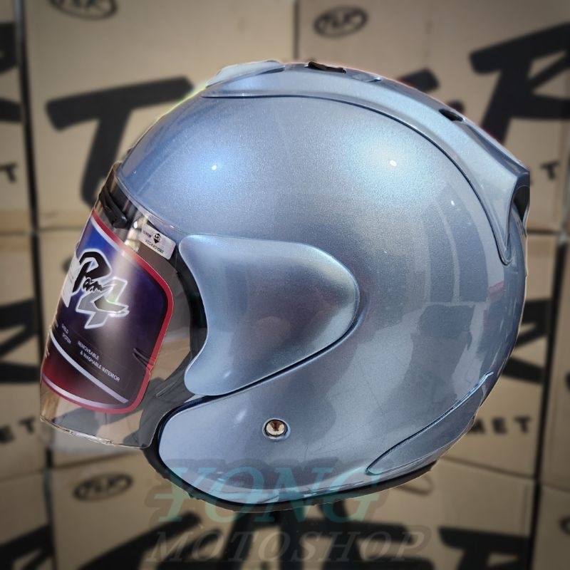 Helm TSR Ram 4 Sapphire Silver Original Half Face TSR Helmet Ram4