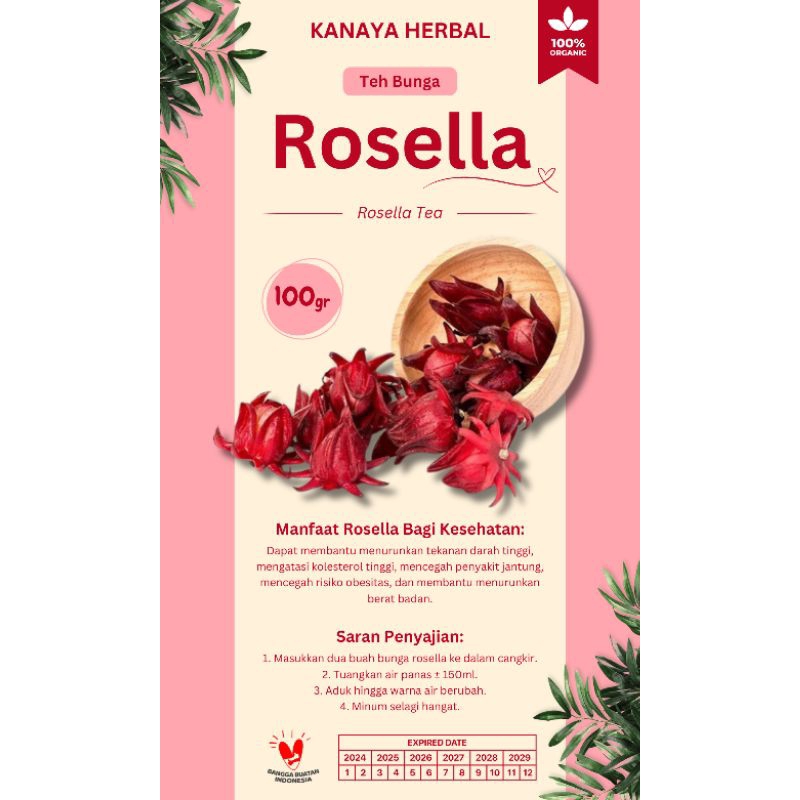 

BUNGGA ROSELLA KERING FRESS SIAP SEDUH KEMASAN 100GR