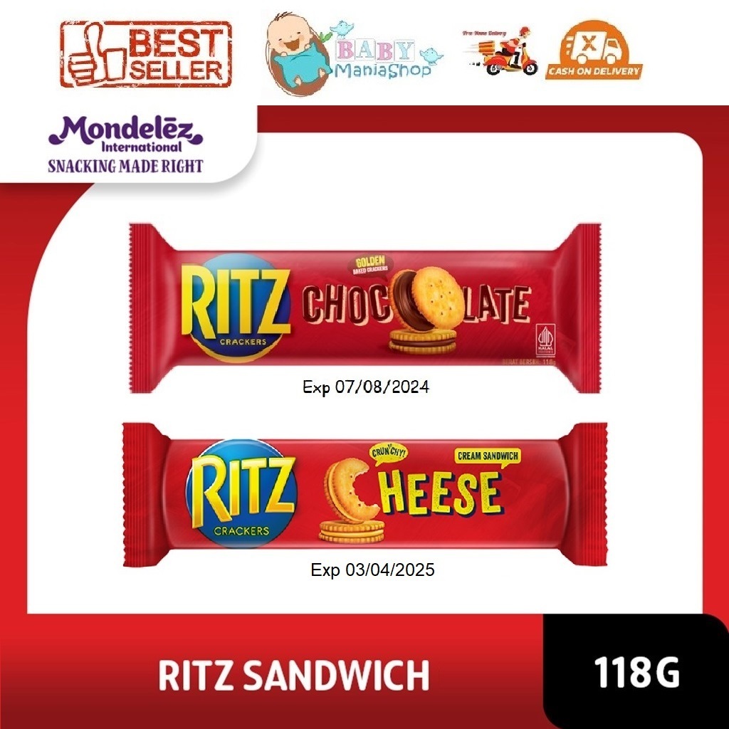 

Ritz Crackers Chocolate Cheese Ritz Biskuit Crackers Keju Coklat 118gr