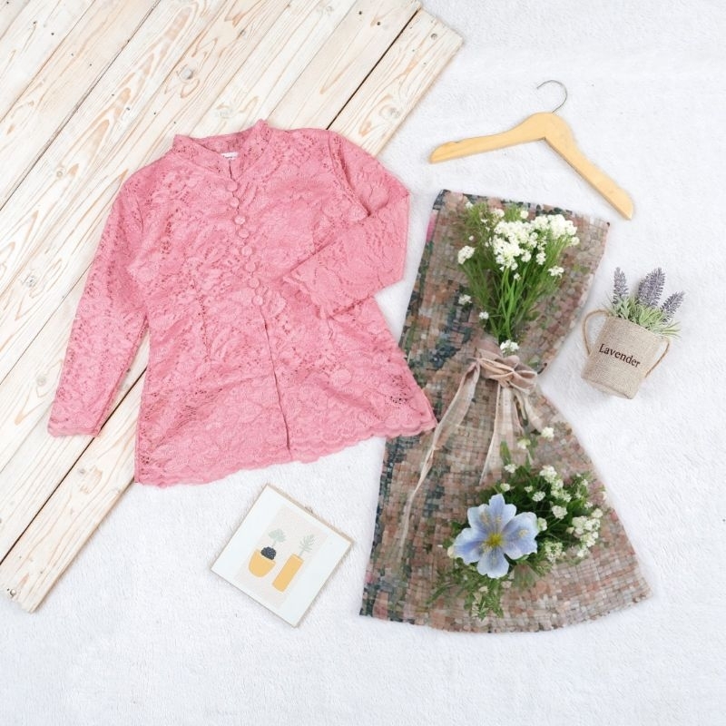 BAJU BROKAT INDAH ANAK / ATASAN KEBAYA BRUKAT ANAK PEREMPUAN / BAJU ADAT JAWA ANAK 3 - 9 TAHUN