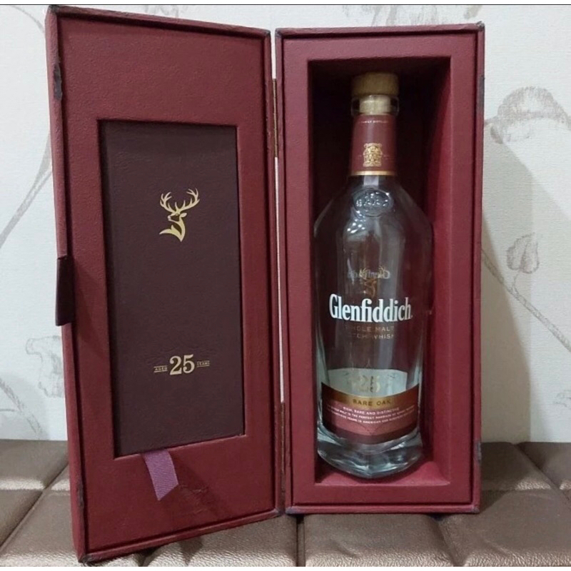 botol bekas miras glenfiddich 25 / botol pajangan / botol koleksi