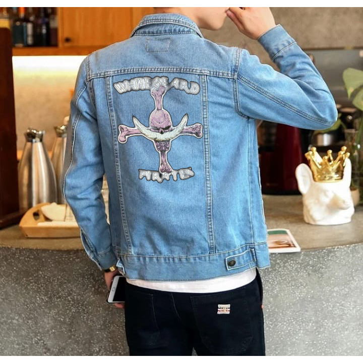 STY1 JAKET JEANS DENIM MOTIF DESIGN ONE PIECE SHIROHIGE EDWARD NEWGATE / JAKET DILAN / JAKET ONE PIE