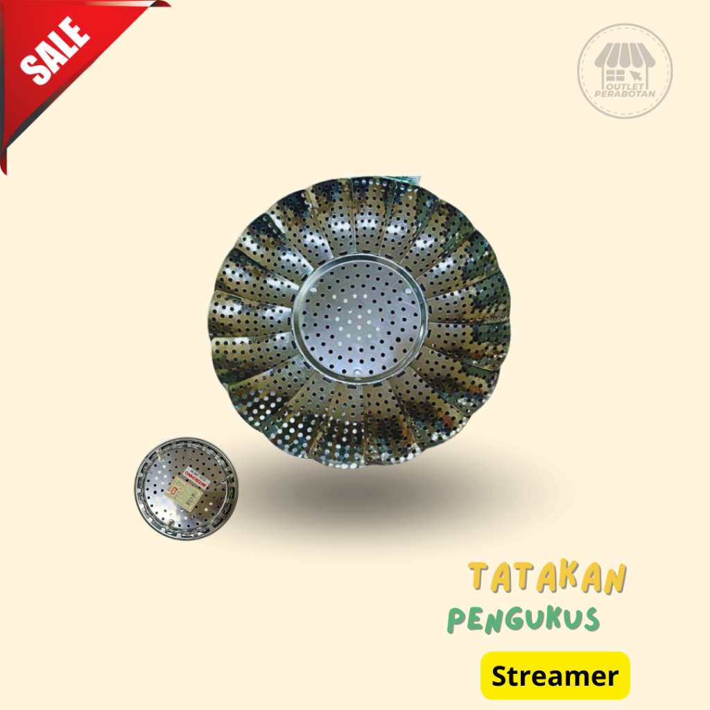 Tatakan Kukusan Alas Panci Stainless Steel Streamer Kukus Panci AKEBONNO ukuran 22-32cm  (MP)
