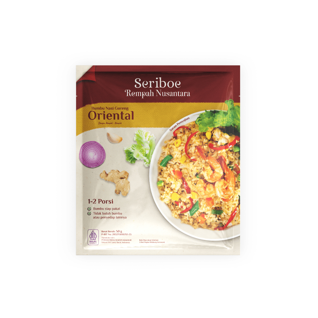 

Bumbu Nasi Goreng Oriental Seriboe Rempah Nusantara (50 gr X 2 pcs)