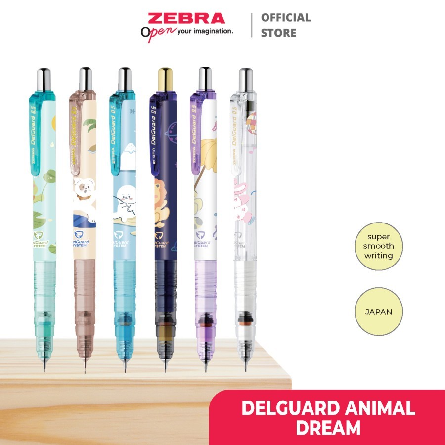 

Asaba Stationery- Zebra Pensil Mekanik Delguard Animal Dream Series 0,5mm