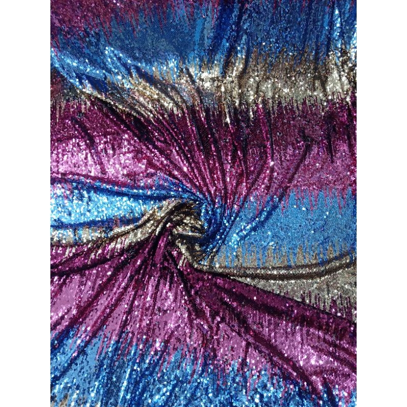 BAHAN KAIN TILE SQUIN GRADASI PELANGI SQUIN PAYET WARNA WARNI PELANGI