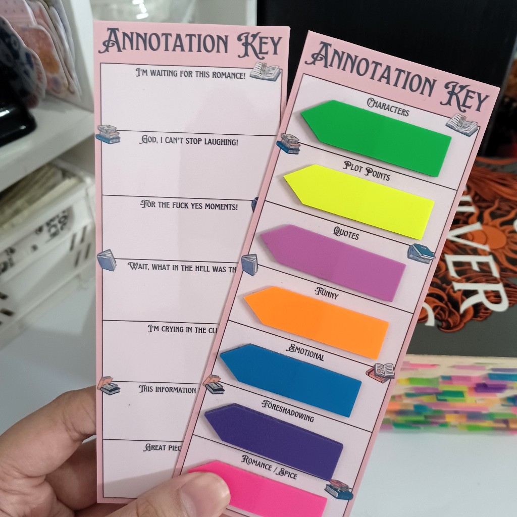 

Annotation Key Tabs Bookmark | Pembatas Buku / Penanda Buku Sticky Tabs Handmade Bookish Gifts for Reader Supplies