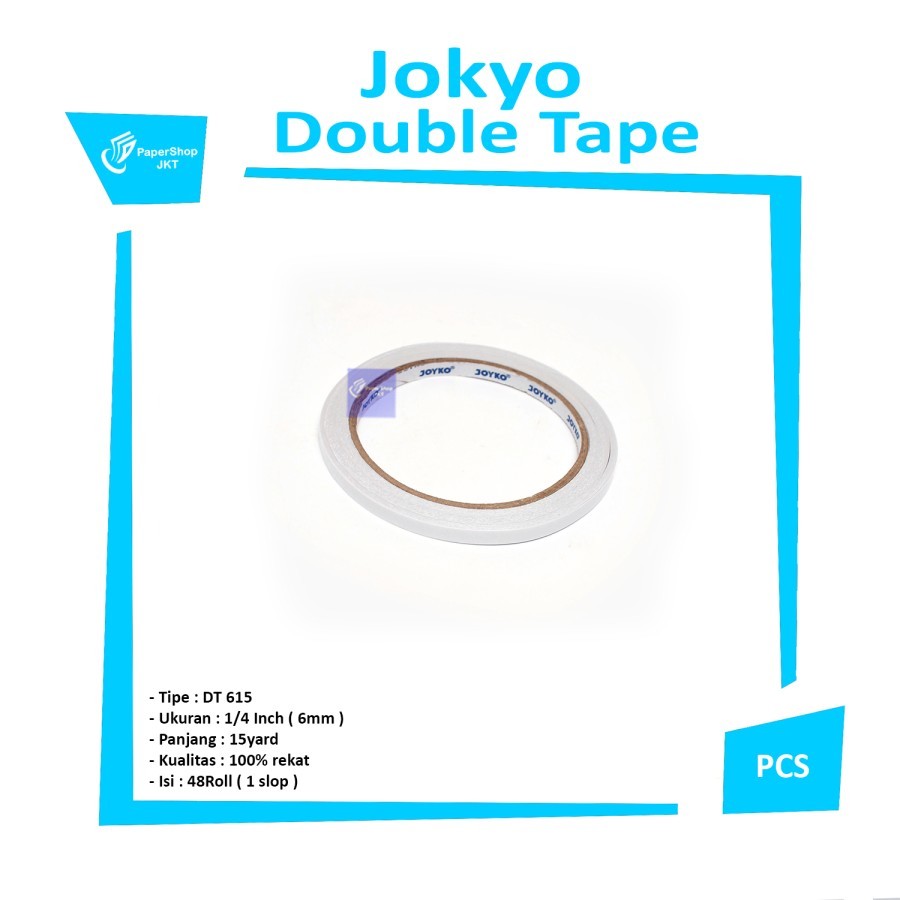 

JOYKO - Double Tape 6mm x 15 Yard - Roll