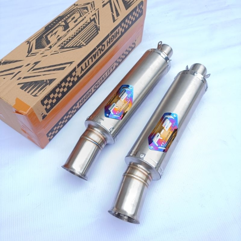 Silincer Knalpot Dragbike type corong Drag inlet38,inlet45, dan inlet 50 Free gratis nama Laser Nama