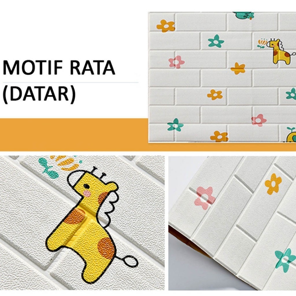 Wallpaper 3D Motif Foam / Gambar Wallfoam Dekorasi Kamar murah / Ukuran 70x77cm