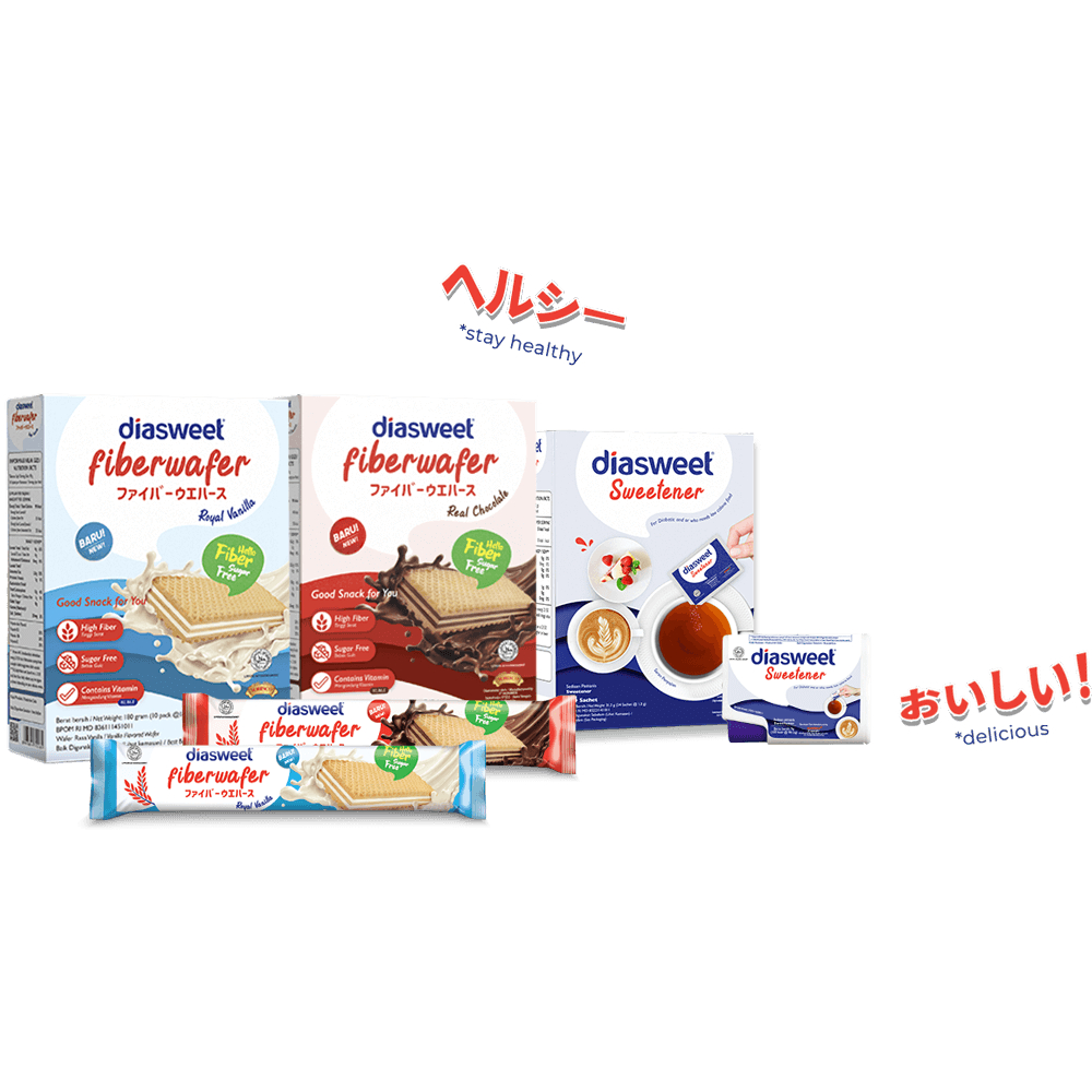 

Diaswe DIASWEET FIBERWAFER CHOCOLATE 180 G dan DIASWEET FIBERWAFER VANILLA 180 G cemilan sehat rendah gula