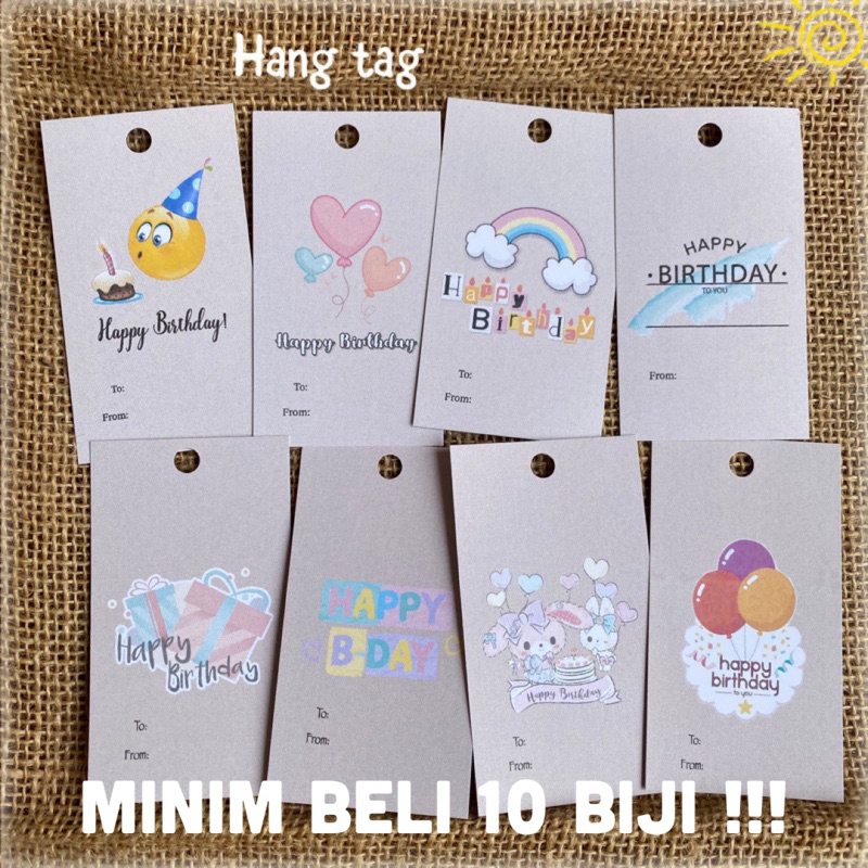 

1(satu) hangtag ucapan happy birthday / tag ulang tahun