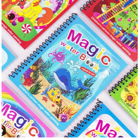 

Magic Water Book FREE Spidol Air Buku Ajaib Belajar Mewarnai Edukasi Anak Practice Drawing Repeated