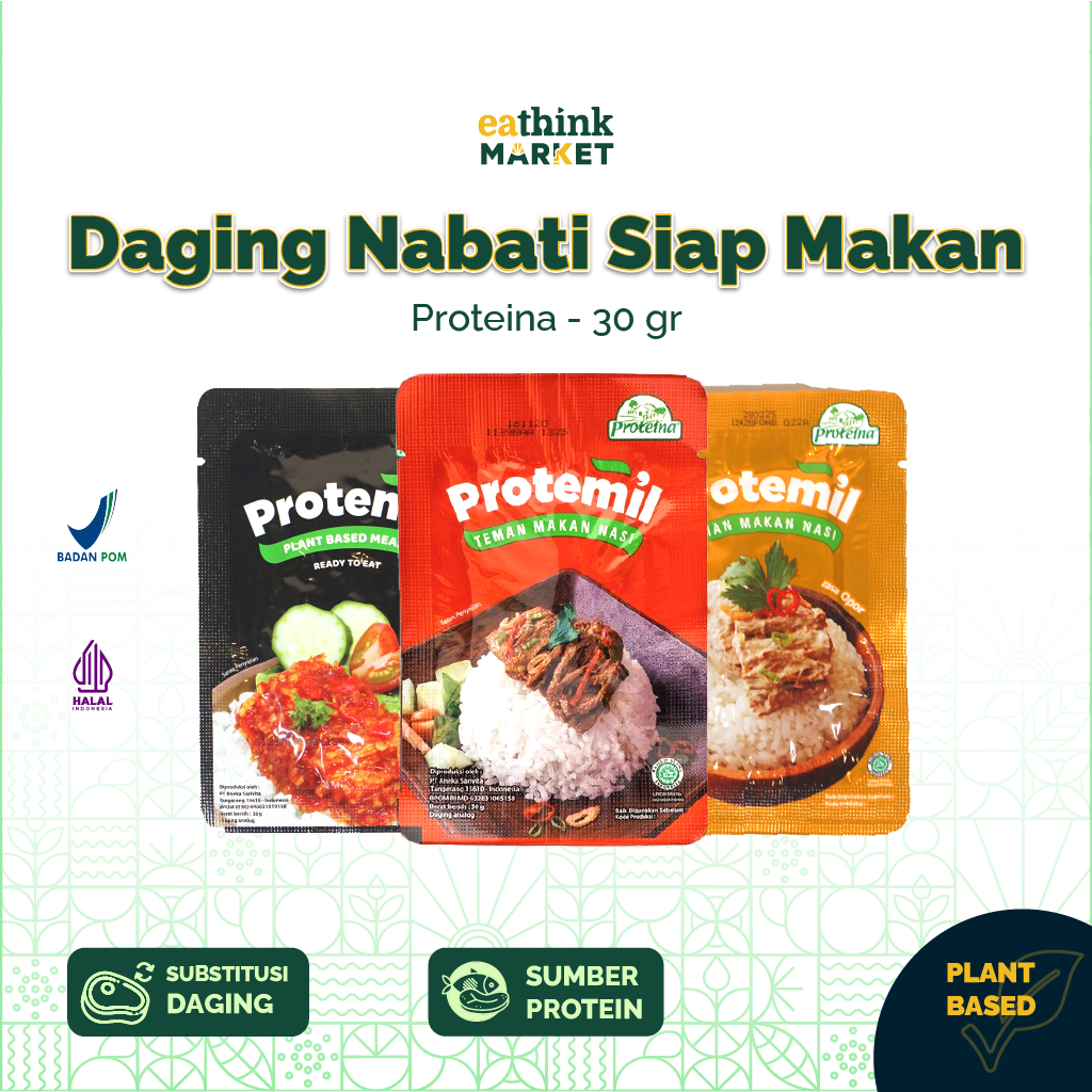 

Daging Nabati Siap Makan Tanpa Pengawet - Protemil 30 g