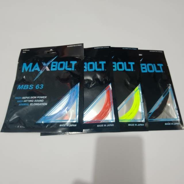 Senar Badminton - Senar raket MAXBOLT MBS 63 / 0.66MM Original HIGH REPULSION POWER