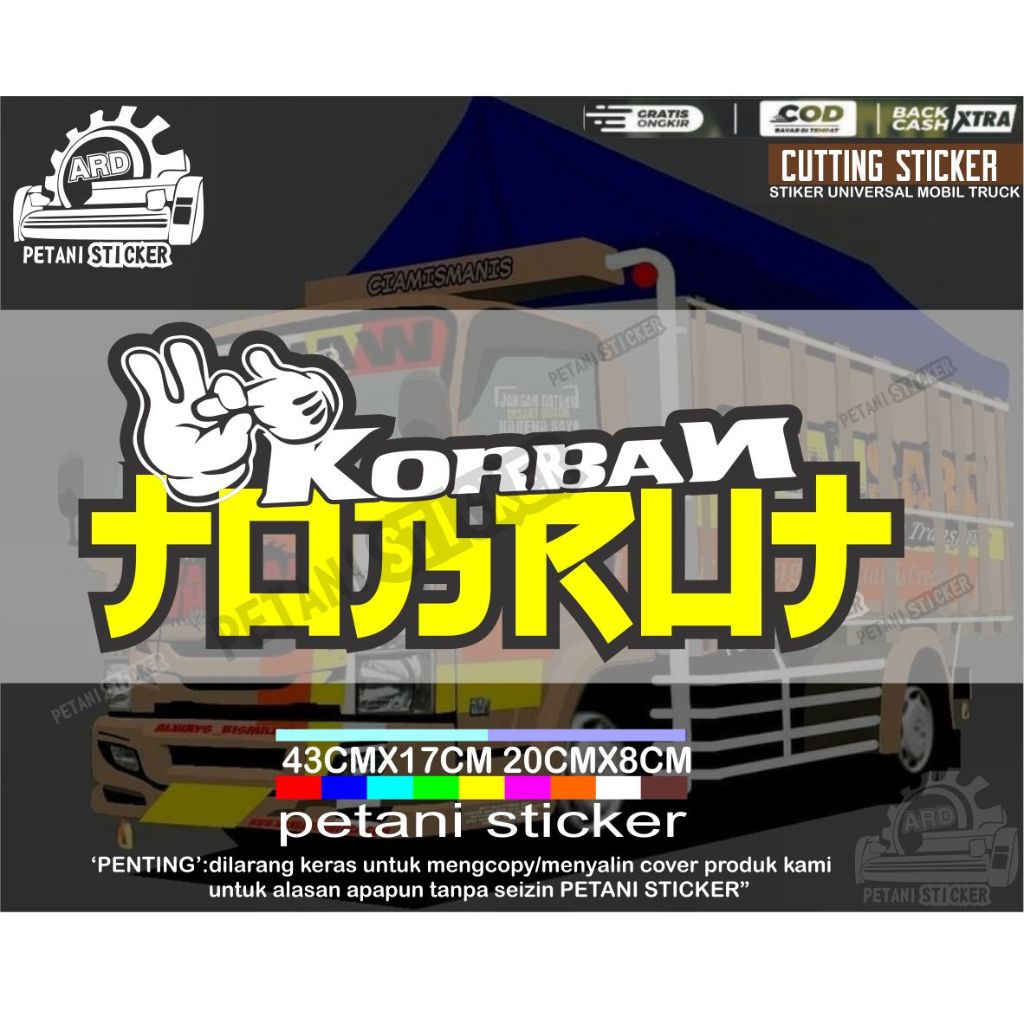 sticker racing tobrut cuting / stiker gak ada obat kata kata viral lucu helm motor UNIVERSAL
