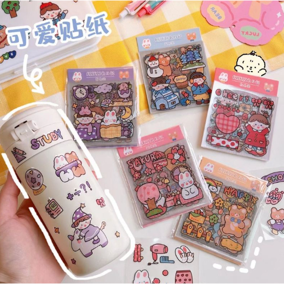 

STICKER MOMO RAINBOW WATERPROOF ANTI AIR 100 LEMBAR FREE BOX