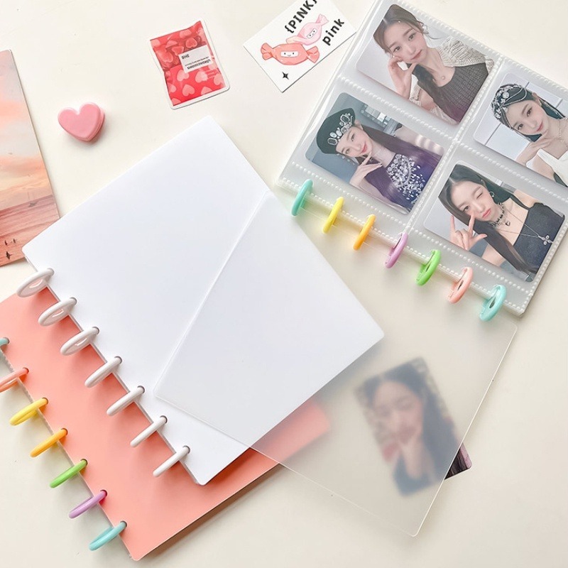 

DIY A5 Notebook Set Mushroom Hole Notebook Cover Binding Discs Buckle Elastic Strap Simple College Office Diary School Supplies