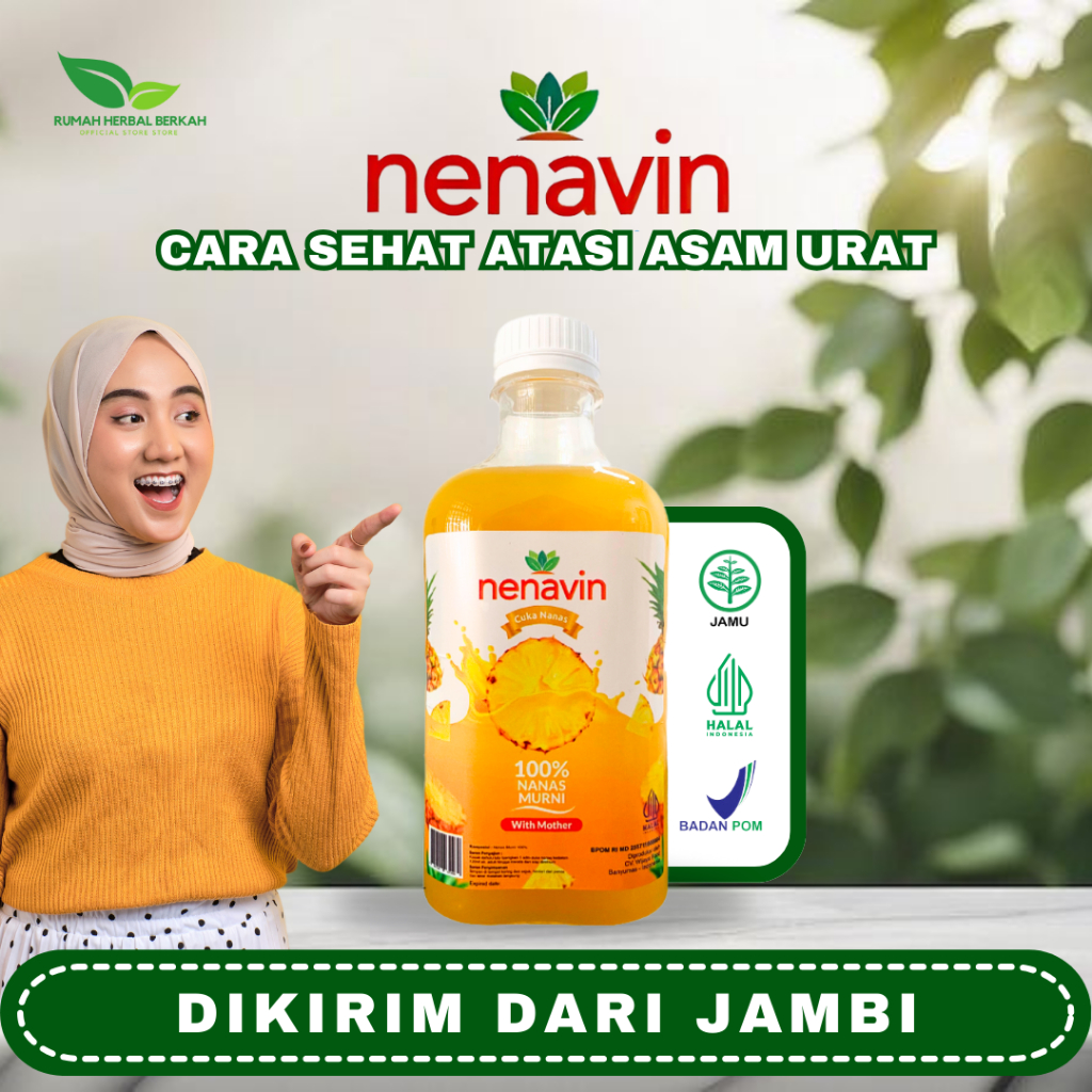 

NENAVIN Cuka Nanas Herbal 3x Lebih Ampuh Aatasi Diabetes, Turunkan Gula Darah dan Kolesterol Mengandung Mother/Inang Cuka dengan 100% Nanas Asli Dijamin Original